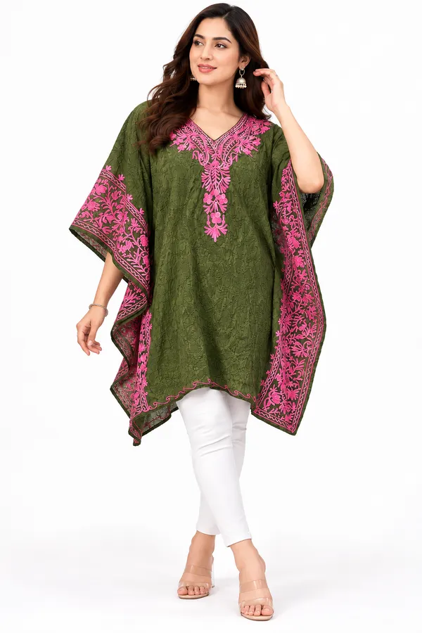 Olive_Green_Embroidered_Kaftan_Kaftan_for_Women