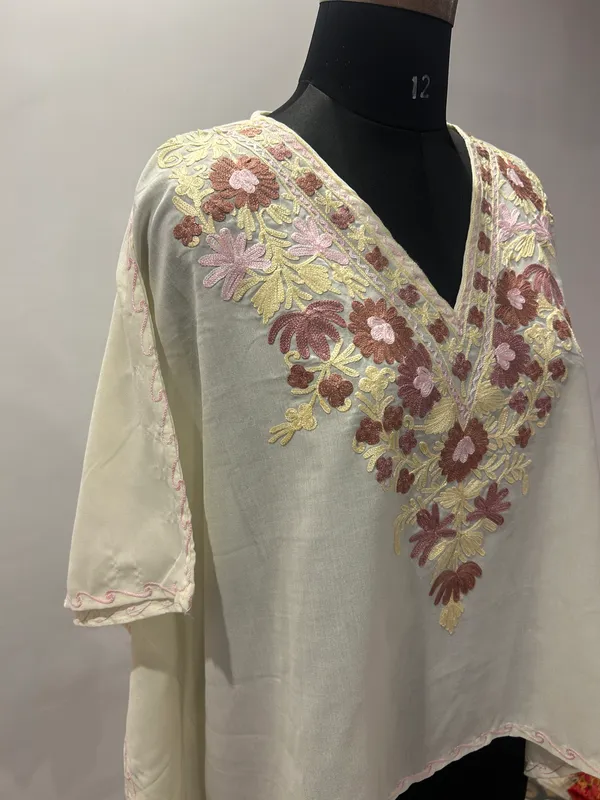 Cream_Embroidered_Relaxed_Fit_Kaftan_for_Women
