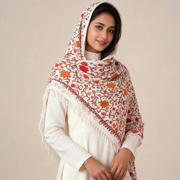 White_Floral_Embroidered_Shawl_For_Women_&_Girls