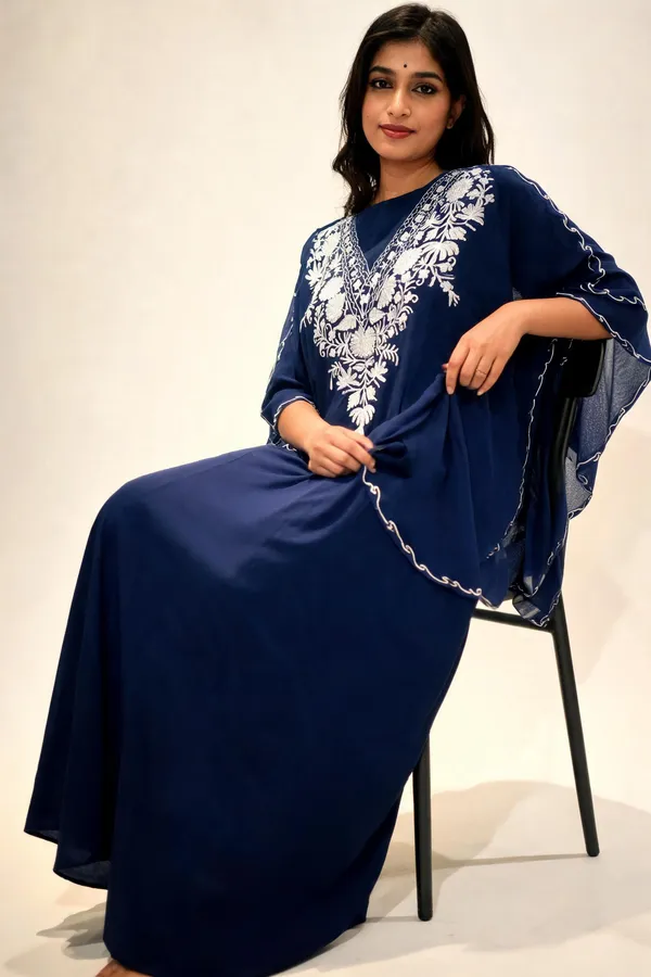 Navy_Sheer_Floral_Embroidered_Relaxed_Kaftan_For_Women