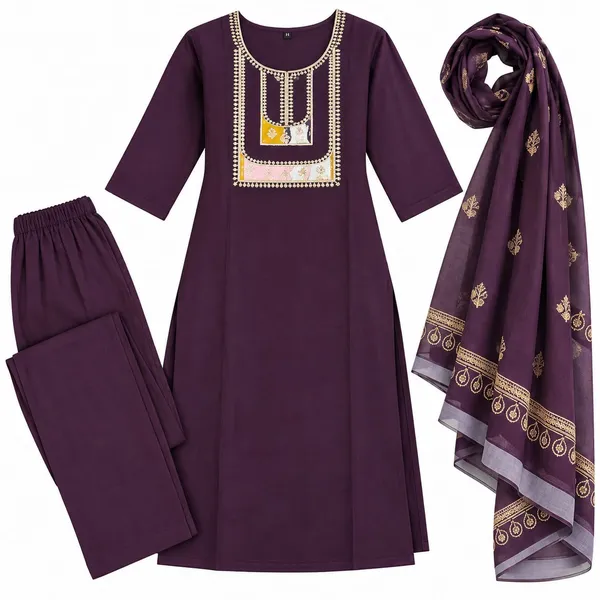 Purple_Embroidered_Straight_Kurta_Set_For_Women