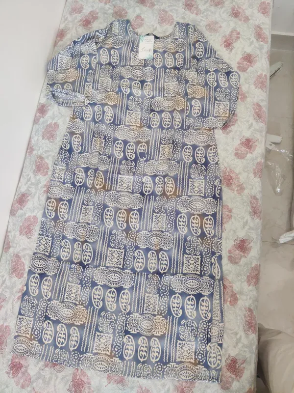 Blue_Printed_A-Line_Kurta_For_Women