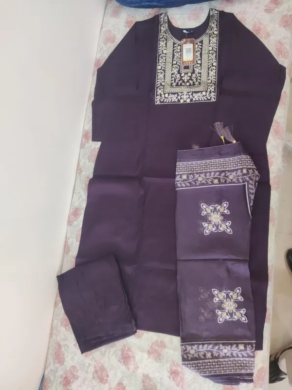 Purple_Embroidered_Straight_Kurta_Set_For_Women