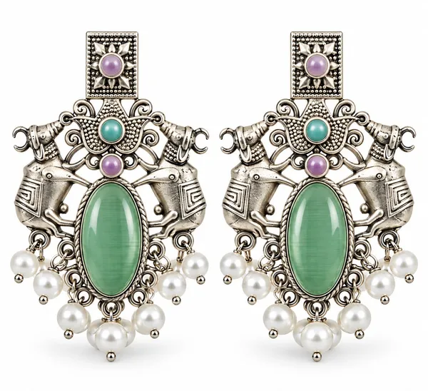 Silver_Tone_Stone_Studded_Chandelier_Drop_Earrings_For_Women