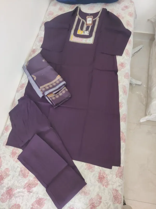 Purple_Embroidered_Straight_Kurta_Set_For_Women