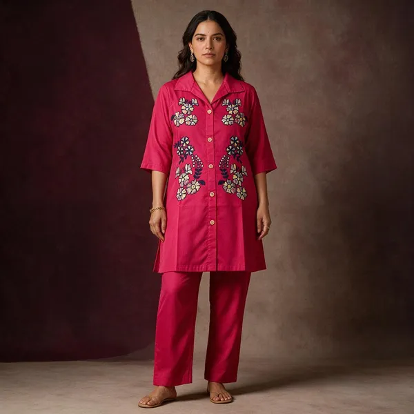Pink_Floral_Embroidered_Flared_Co_Ord_Set_For_Women