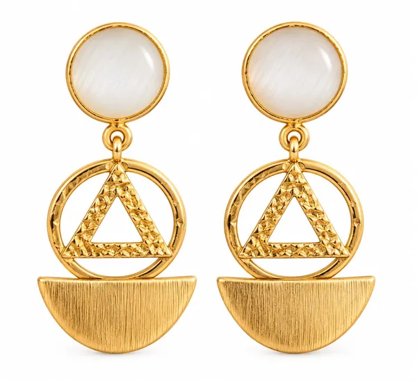 Gold_Tone_Geometric_Triangle_Drop_Earrings_For_Women