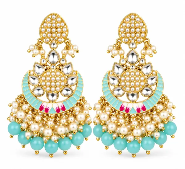 Gold_Tone_Kundan_Aqua_Enamel_Chandbali_Earrings_For_Women
