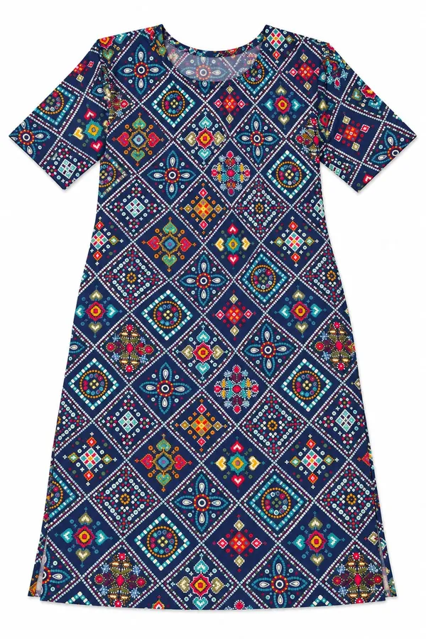 Navy_Blue_Printed_Relaxed_Fit_Kurta_For_Women