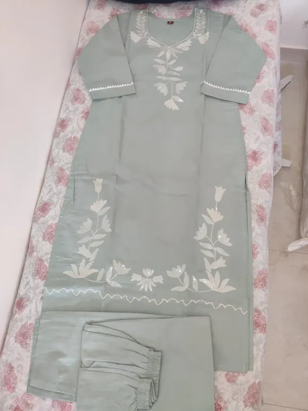 Sage_Green_Floral_Embroidered_A-Line_Kurta_Set_For_Women