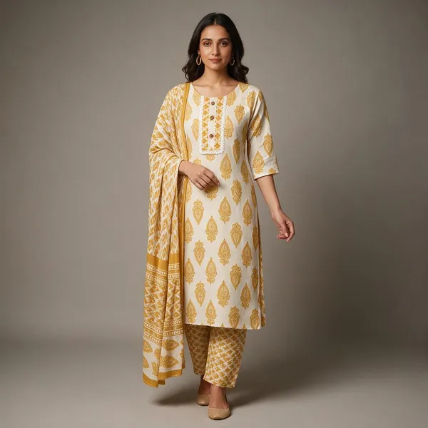 White_Printed_Straight_Kurta_Set_With_Dupatta_For_Women