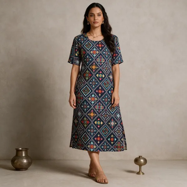 Navy_Blue_Printed_Relaxed_Fit_Kurta_For_Women