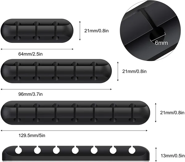 Daddyclean_Cable_Holder_Clips_5_Slots_Pack_Of_2_Default_Title