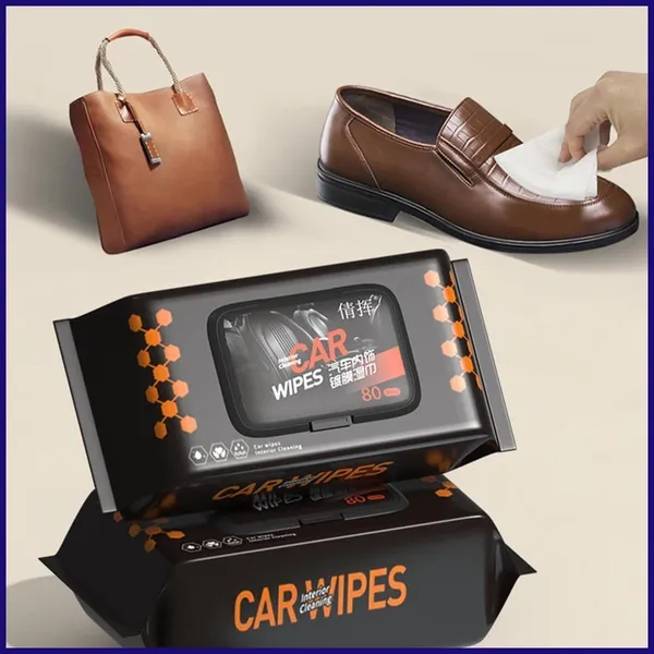 White_Microfiber_Car_Interior_Wet_Wipes_For_Car_Glass,_Leather_And_Dashboard_Cleaning_Pack_Of_2