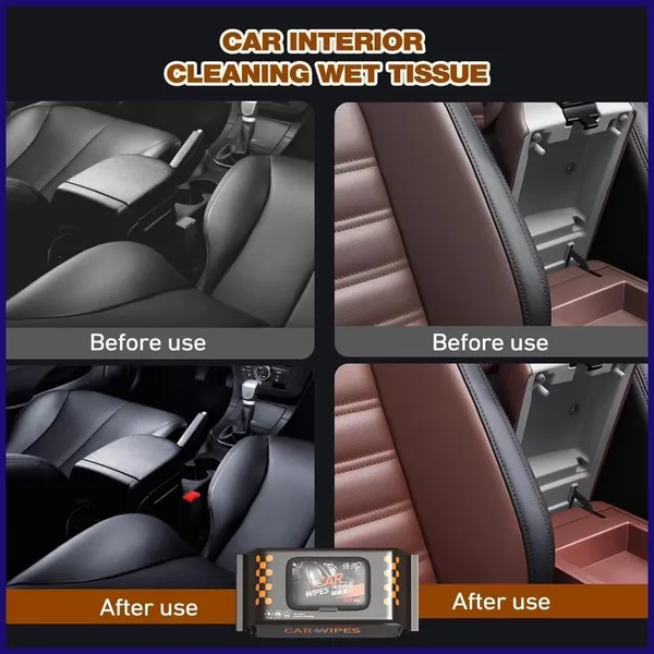 White_Microfiber_Car_Interior_Wet_Wipes_For_Car_Glass,_Leather_And_Dashboard_Cleaning_Pack_Of_2