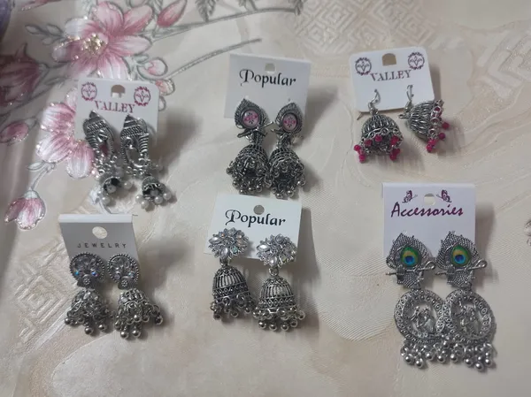 Oxidized_Silver_Tone_Jhumka_Earrings_Set_for_Women
