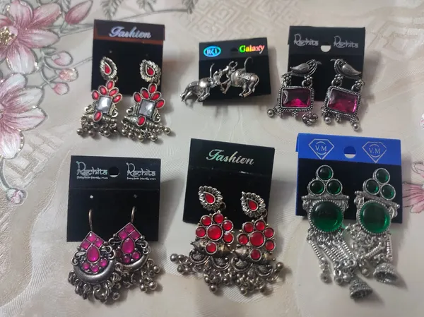 Oxidised_Silver-Tone_Earrings_Set_for_Women