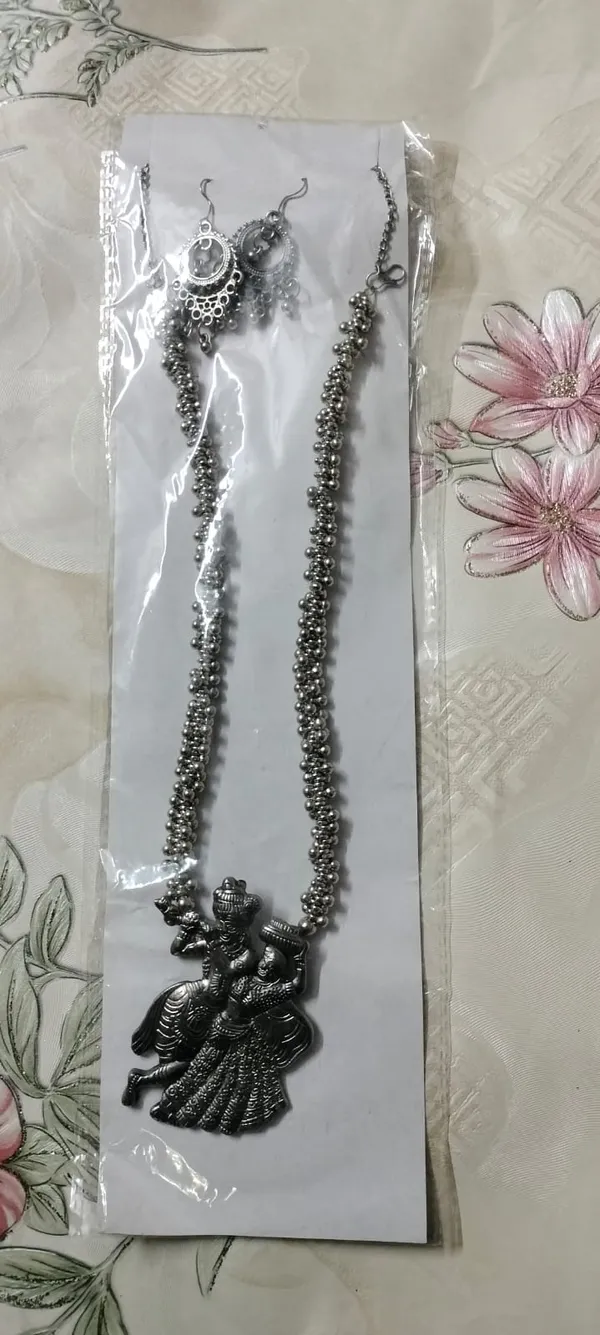 Silver-Tone_Oxidized_Radha_Krishna_Necklace_Set