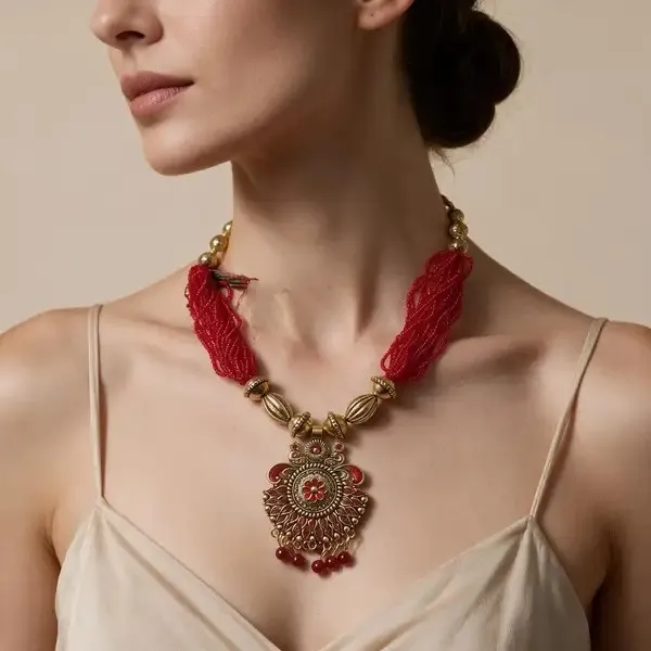 Red_Beaded_Antique_Gold_Ethnic_Necklace_Set_For_Women_Pack_Of_2