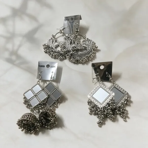 Silver_Oxidised_Jhumka_And_Dangler_Earrings_Set_For_Women_Pack_Of_3