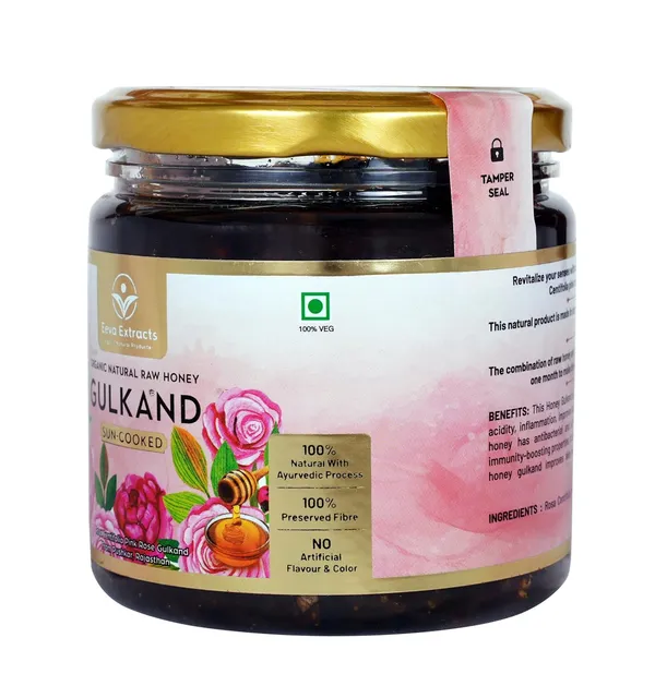 Eeva_Extracts_Organic_Natural_Honey_Gulkand_I_Rose_Petal_Jam_I_Rosa_Centifolia_Pink_Rose_I_Organic_Himalayan_Multiflora_Honey_I_Using_Sun_Cooked_I_250_Gram