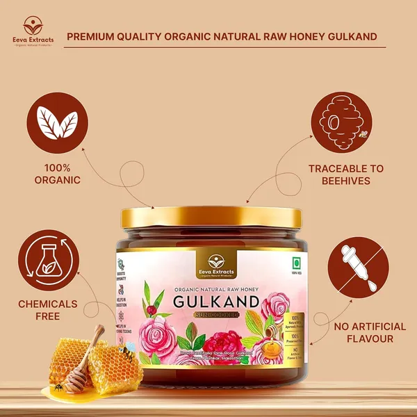 Eeva_Extracts_Organic_Natural_Honey_Gulkand_I_Rose_Petal_Jam_I_Rosa_Centifolia_Pink_Rose_I_Organic_Himalayan_Multiflora_Honey_I_Using_Sun_Cooked_I_250_Gram