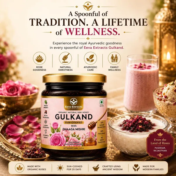 Eeva_Extracts_Sun_Cooked_Rose_Gulkand_250g_No_Refined_Sugar_Sweetened_With_Dhaga_Mishri_Organic_Honey_Certified_Organic_Ayurvedic_Coolant_Supports_Gut_Health_Digestion