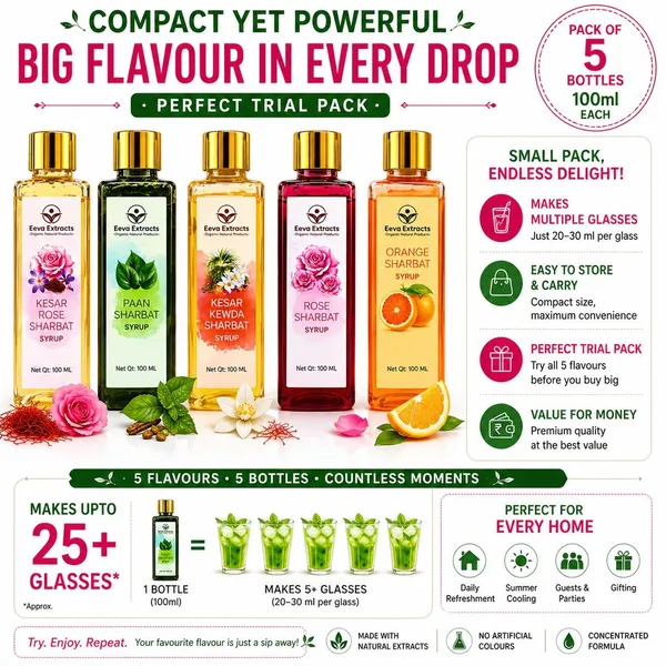 Eeva_Extracts_Sharbat_Combo_Pack_Of_5_Rose_Kesar_Rose_Kesar_Kewda_Paan_Orange_100_Ml_Each_Summer_Drink_Syrup_Natural_Flavoured_Concentrate_Falooda_Milk_Drink_Mix