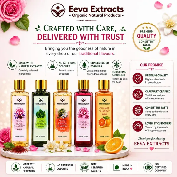 Eeva_Extracts_Sharbat_Combo_Pack_Of_5_Rose_Kesar_Rose_Kesar_Kewda_Paan_Orange_100_Ml_Each_Summer_Drink_Syrup_Natural_Flavoured_Concentrate_Falooda_Milk_Drink_Mix