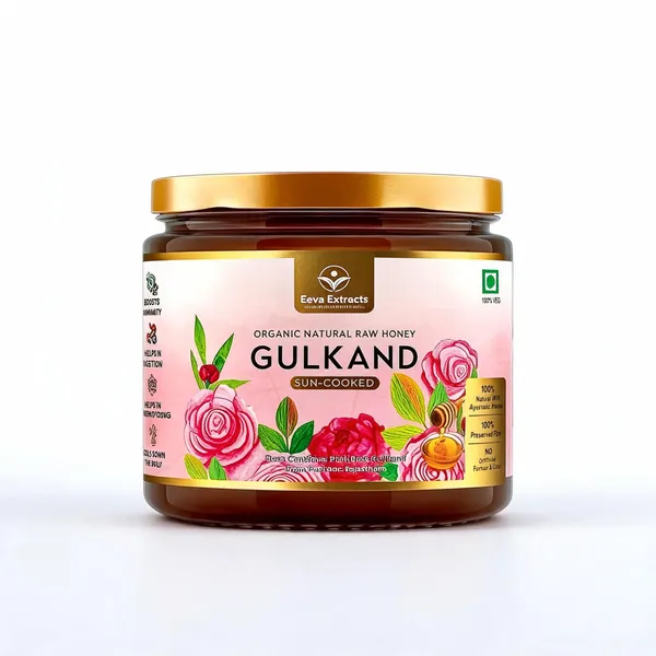 Eeva_Extracts_Organic_Natural_Honey_Gulkand_I_Rose_Petal_Jam_I_Rosa_Centifolia_Pink_Rose_I_Organic_Himalayan_Multiflora_Honey_I_Using_Sun_Cooked_I_400_Gram