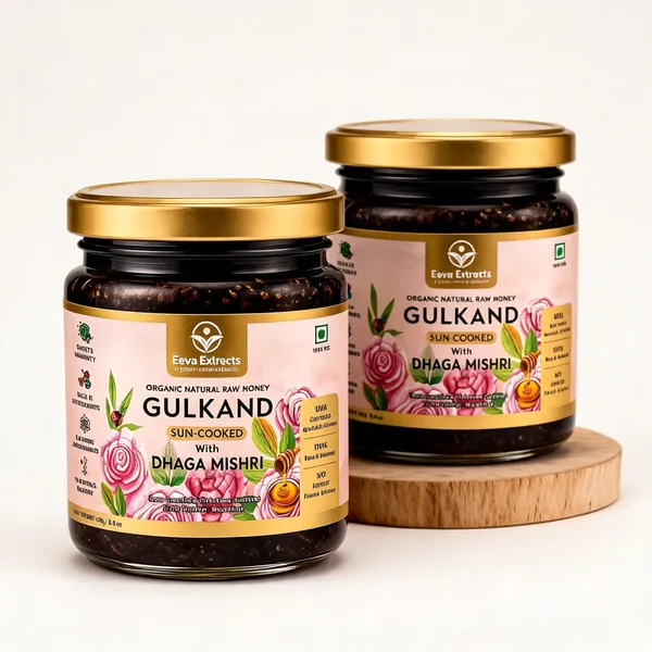 Eeva_Extracts_Sun_Cooked_Rose_Gulkand_No_Refined_Sugar_Sweetened_With_Dhaga_Mishri_Organic_Honey_Certified_Organic_Ayurvedic_Coolant_Supports_Gut_Health_Digestion_I_Pack_Of_2_250_Gm_Each