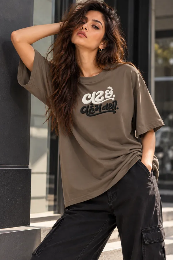 Women_S_Light_Brown_Gujarati_Typography_Oversized_T_Shirt_Lo_Do_Almond