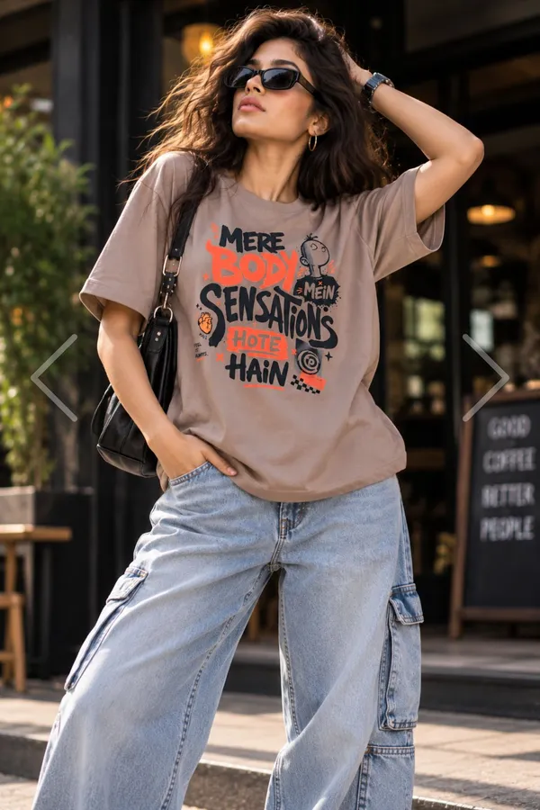 Lo_Do_Mere_Body_Sensations_Graphic_T_Shirt_For_Women_Taupe_Taupe