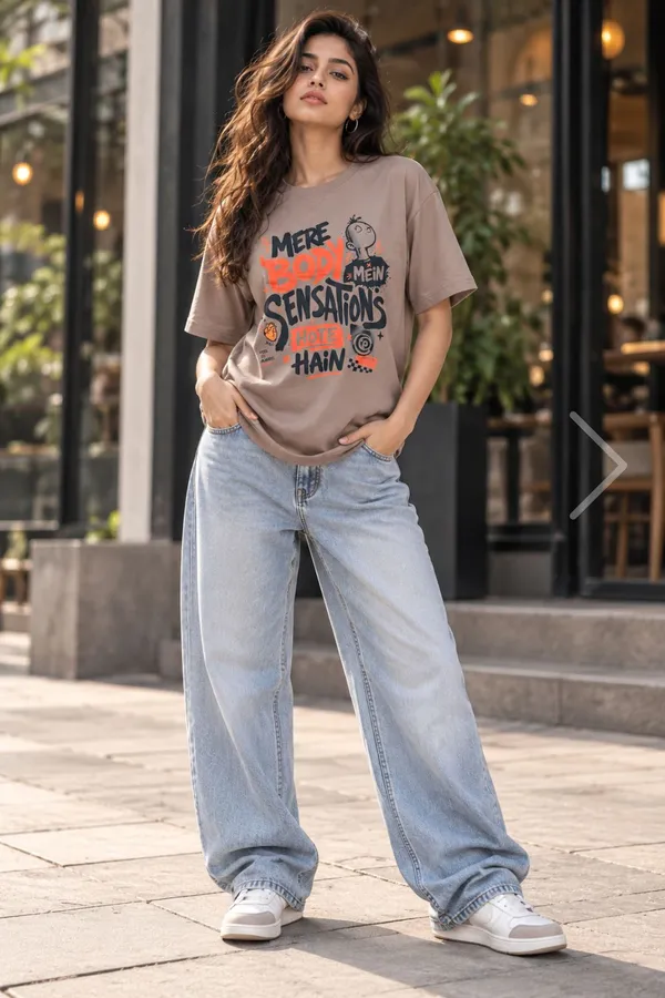Lo_Do_Mere_Body_Sensations_Graphic_T_Shirt_For_Women_Taupe_Taupe