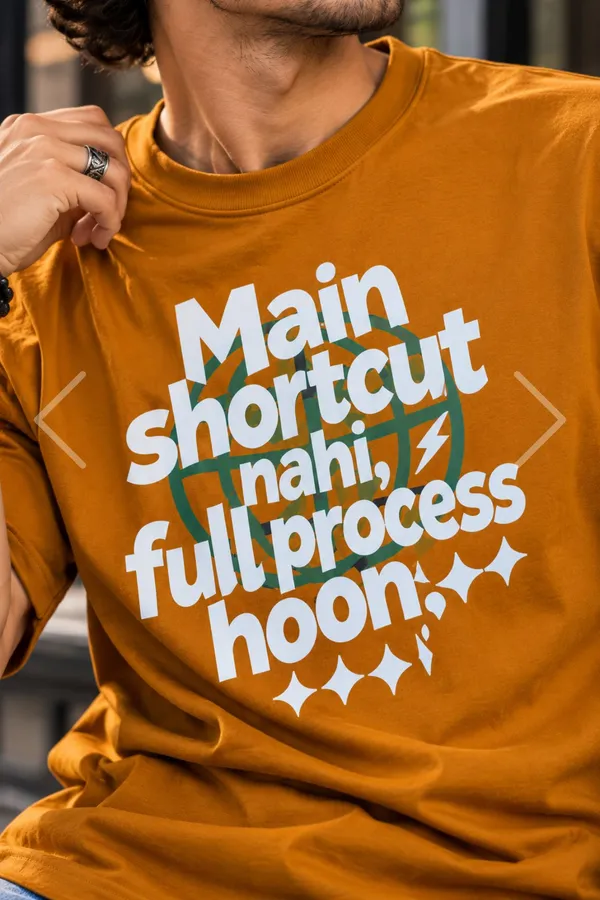 Lo_Do_Main_Shortcut_Nahi_Graphic_T_Shirt_For_Men_Mustard_Mustard