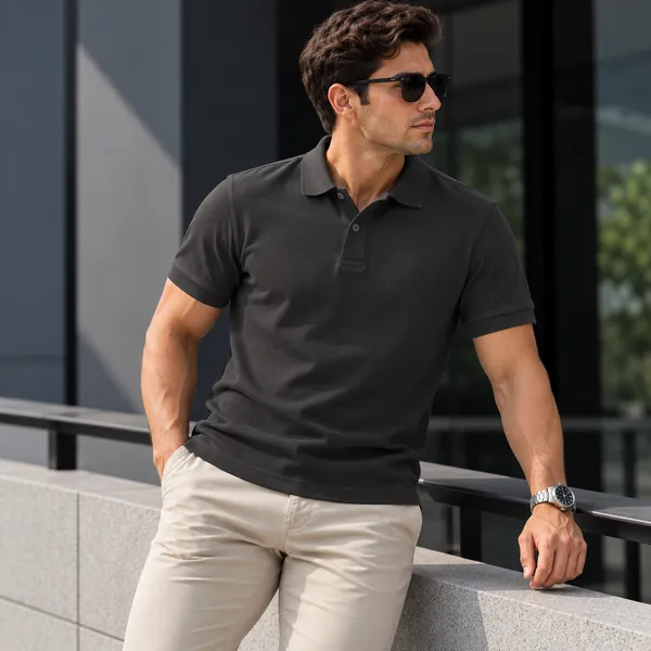 Lo_Do_Premium_Dark_Grey_Polo_T_Shirt_For_Men_Minimalist_Basic_Polo_Dark_Grey