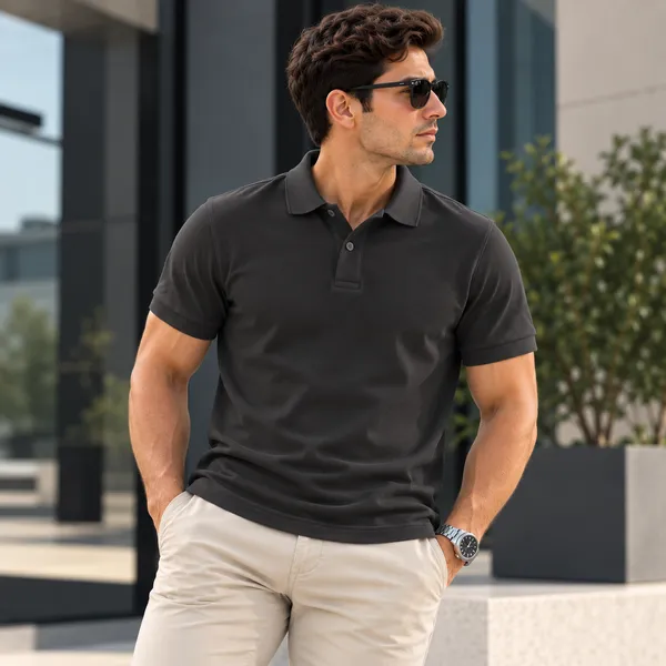 Lo_Do_Premium_Dark_Grey_Polo_T_Shirt_For_Men_Minimalist_Basic_Polo_Dark_Grey