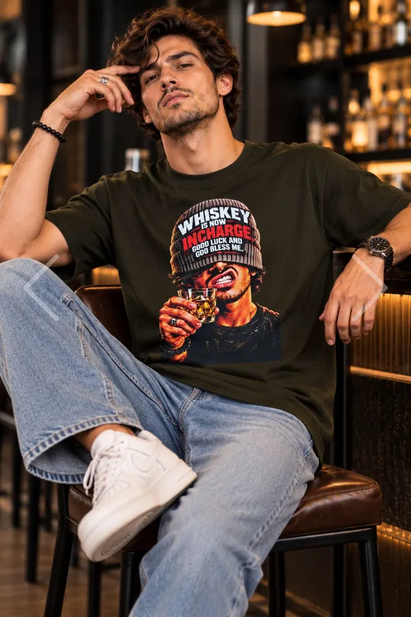 Lo_Do_Whiskey_Incharge_Olive_Green_Graphic_Oversized_T_Shirt_For_Men_Dark_Olive