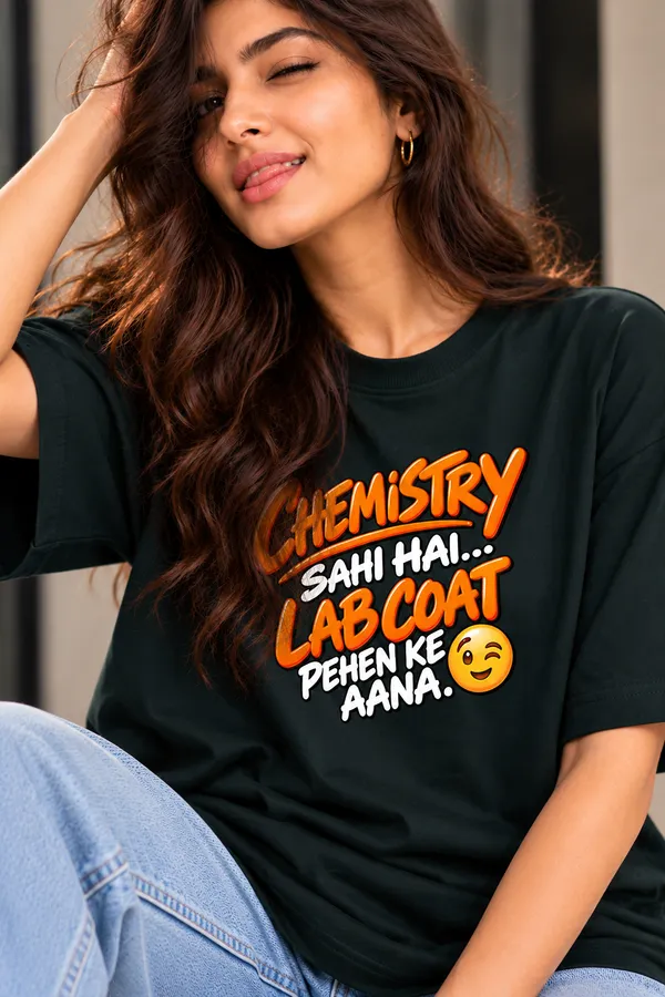 Lo_Do_Chemistry_Sahi_Hai_Graphic_T_Shirt_For_Women_Dark_Green_Dark_Green