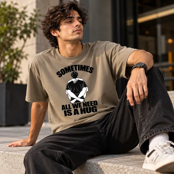 Lo_Do_Sometimes_All_We_Need_Is_A_Hug_Oversized_Graphic_T_Shirt_Taupe_Taupe