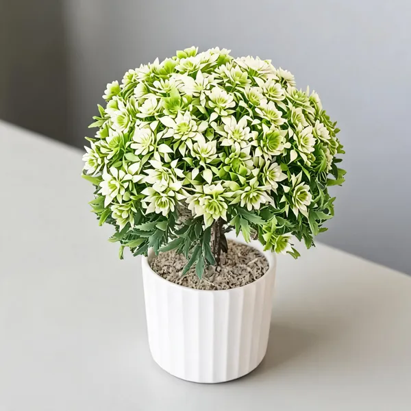 Green_And_White_Plastic_Artificial_Plant_For_Home_Decor_Pack_Of_2