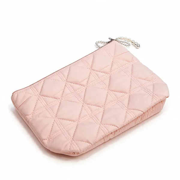 Peach_Pu_Leather_Clutch_Bag_For_Women