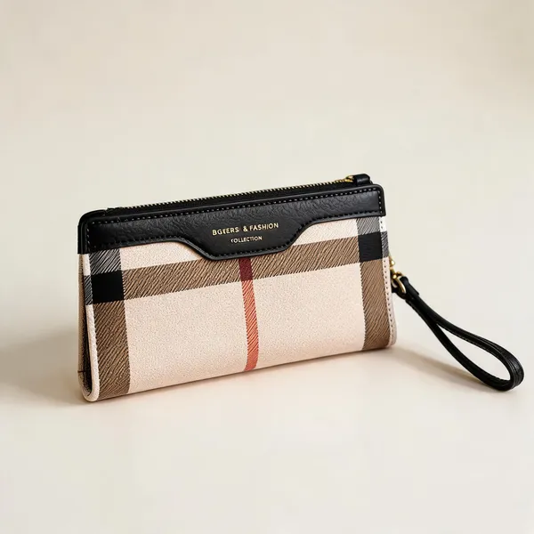 Brown_Pu_Leather_Wristlet_Clutch_For_Women