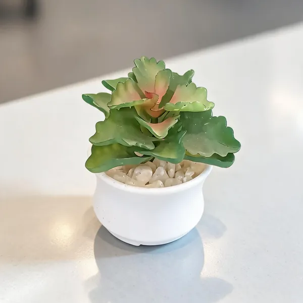 Green_And_White_Plastic_Artificial_Plant_For_Home_Decor