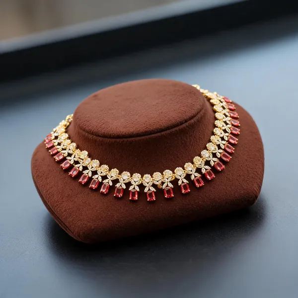 Golden_And_Red_Brass_Necklace_For_Women