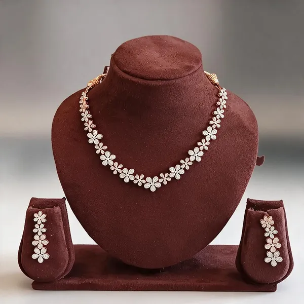 White_Brass_Necklace_Set_For_Women