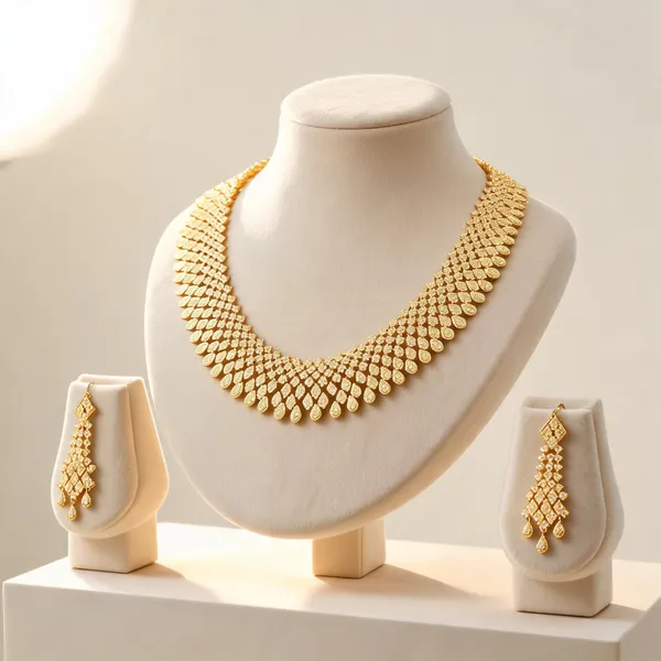 Golden_Brass_Necklace_Set_For_Women
