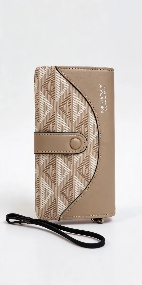 Beige_And_White_Pu_Leather_Wallet_Clutch_For_Women