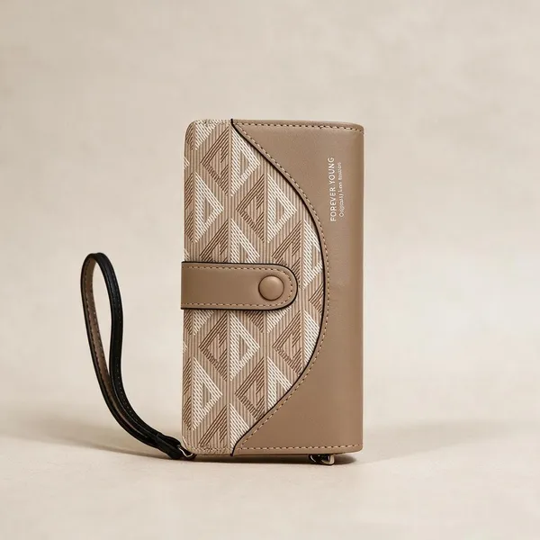 Beige_And_White_Pu_Leather_Wallet_Clutch_For_Women
