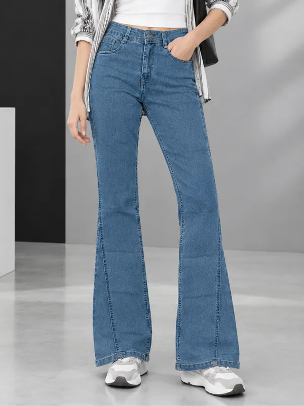Light_Blue_Panelled_Bootcut_Fit_Jeans
